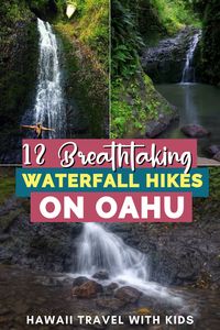 Planning your Oahu vacation? Don't miss these 12 breathtaking Oahu waterfall hikes worth checking out! Explore the lush jungle hikes and discover hidden Hawaii waterfalls on the beautiful North Shore Oahu. Our Hawaii travel guide has all the tips you need for an unforgettable Hawaii vacation. Visit Hawaii and experience the most stunning Oahu hikes that will leave you in awe. Save this pin for your Oahu travel plans and get ready to embark on the adventure of a lifetime!