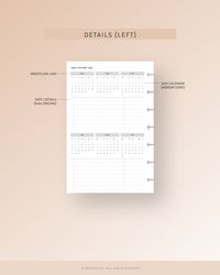 Quarterly Calendar, Yearly Planner for Minimalist, Instant Download, Year At A Glance, Important Dates Template, Month At A Glance, Year on 2 Pages, Monday Start  [💡MonthlyJoy's CheckPoint!] 2025 𝑭𝒖𝒕𝒖𝒓𝒆 𝑳𝒐𝒈 𝑯𝑷 𝑴𝒊𝒏𝒊 𝑷𝒍𝒂𝒏𝒏𝒆𝒓 𝑰𝒏𝒔𝒆𝒓𝒕𝒔 𝑷𝒓𝒊𝒏𝒕𝒂𝒃𝒍𝒆. Using these future log inserts is a perfect way to manage your entire year more productively and help you easily plan and keep track of your everyday tasks, events, etc.  · 2 Pages | 2025 Calendar (Jan-Dec), Date & Details · Monday Start only  [📏SIZE] HP Mini (4.625 x 7 inches, 117.5 x 177.8 mm)