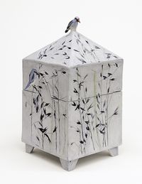 'Blue bird in grass' Dream box by Catherine Brennon www.underbergstudio.co.za