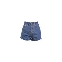 high waist jean shorts ❤ liked on Polyvore featuring shorts, bottoms, pants, short, blue shorts, blue short shorts, highwaist shorts, high-waisted shorts and denim shorts