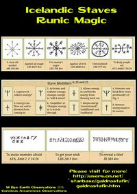 Runic magic, icelandic staves