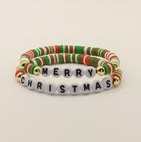 These Christmas bracelets, made from flat polymer clay beads, will bring a festive touch to your look. You can choose any bracelet from the ones shown in the photos or order the full set of three. Additionally, you can personalize your bracelet by adding a name or word of your choice. Each bracelet is handmade to order and customized to your size. These bracelets make a wonderful gift for loved ones or a perfect accessory for the holiday season. Visit my shop to see more options! https://www.etsy.com/BraceletPendantEarri