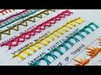 Hand Embroidery Basics for Beginners - Blanket Stitch Family - 8 Stitches sampler - YouTube