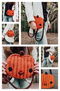 Amigurumi Pumpkin Trick Bag Free Pattern-4 7