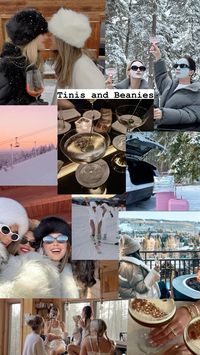 Bachelorette Trip Ideas #tinisandbeanies #girlstrip #aspen #mountains #skiitrip #martinis #aesthetic