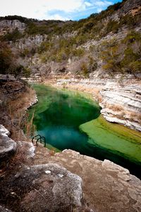 Blue Hole, Leakey, Texas - You can only get to this Blue Hole by staying overnight at Riding River Ranch, then hike or ride your mountain bike about a mile to it, take a steep set of stair down and traverse the stream several yards....