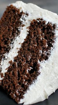 Chocolate Buttermilk Cake with White Chocolate Frosting