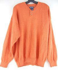 Lands End Orange Cotton Knit Crew Neck Sweater Mens M 100% GENUINE – USA SELLER   Check out our feedback.   ITEM(S) EXACTLY AS SHOWN IN THE PICTURES. PLEASE SEE ALL PICTURES FOR FULL ITEM CONDITION AND DETAILS. If the item is used, any and all flaws will be shown in the detailed pictures.