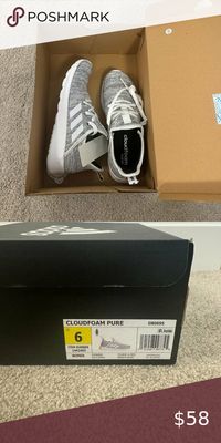 Check out this listing I just found on Poshmark: Brand New In Box Adidas Cloudfoam Pure Running Shoes Women's Size 6. #shopmycloset #poshmark #shopping #style #pinitforlater #adidas #Shoes