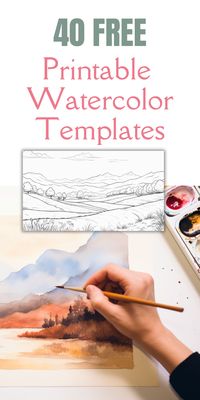 Unleash your inner artist with our collection of 40 Free Watercolor Templates and Stencils! Perfect for beginners and seasoned painters alike looking to create stunning greeting cards, unique wall art. Grab these Free Printables now to inspire your next watercolor masterpiece! #WatercolorArt #Freebies #DIYCrafts #ArtisticInspiration #PaintingTemplates