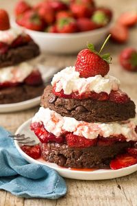 Chocolate Strawberry Shortcake (Dessert For Two)