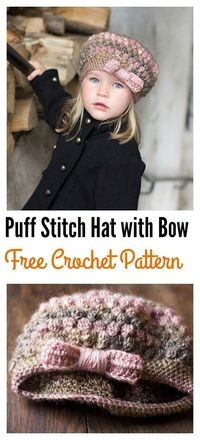 Crochet Puff Stitch Hat Free Pattern