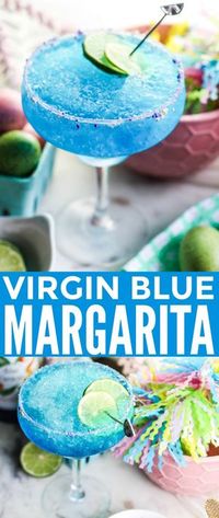 This Virgin Blue Margarita is a fun and refreshing drink to help you cool off all summer long. If you are looking for a non-alcoholic beverage to serve at your summer parties and backyard barbecues, you have found the perfect one!