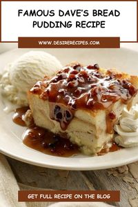 Add a touch of Southern comfort to your Christmas dinner with the Famous Dave's Bread Pudding. This classic dessert brings together rich flavors and a hint of sweetness to create a delightful treat for your festive celebration. Impress your guests with the warm and comforting taste of this renowned recipe! 🍞🍮 #ChristmasRecipe #BreadPudding #HolidayDessert