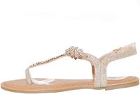 TRENDSup Collection Womens T-Strap Buckle Flats Sandals
