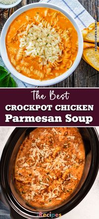 This Crockpot Chicken Parmesan Soup is everything you love and that is good about chicken. Not only is it made in a crock pot which makes it very simple but it’s also full of tasty goodness.