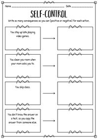 Teaching Self-Control Worksheet