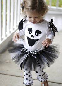 Ghost Halloween Tutu Costume- so cute for a little one :).