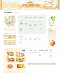 Notion Template Ideas, Meal Planning, Kawaii Notion Template, Cooking⭐️