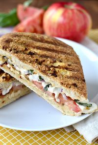 Copycat Panera Frontega Chicken Panini is so simple to make at home. Fresh, smokey, cheesy, and crunchy, it's full of mouthwatering flavor! | iowagirleats.com