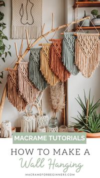 Learn how to make a gorgeous Macrame bag, coaster, shelf, plant hanger, and more. Get started today with 12 free DIY Macrame patterns by talented teacher Hanga Macrame! Choose from a gorgeous bag, coaster, plant hanger, rainbow wall hanging, tree of life, placemats, and more! What will you make? We wanna see it!  Join our Macrame for Beginners Facebook group to share your work with a community of over 225k members and connect with other like-minded creatives to swap ideas or ask questions!