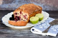 Vegan Blackberry Lime Drizzle Loaf Cake | Tinned Tomatoes