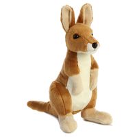 Aurora World is a world leading manufacturer of high quality plush toys, stuffed animals and soft toys This kangaroo plush measures approximately 12 inches long with great attention to detail Made of high quality material for durability, softness and safety The brown and white color makes it super adoring and a great item for kids to play and hop all day long 12 Inches long from top to bottom High quality materials make for a soft, fluffy touch Super soft plush materials Realistic styling and ma