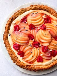 White Peach Mascarpone Tart — the deeper living