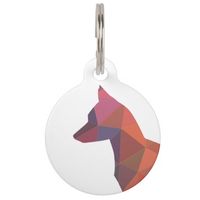 Miniature Pinscher Geometric Pattern Silhouette Pet Tag