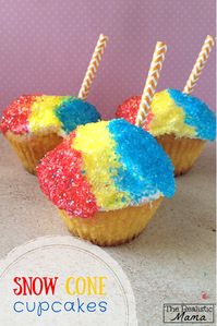 Snow Cone Cupcakes