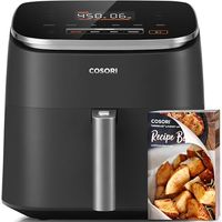 COSORI Air Fryer 9-in-1, Compact & Large 6-Qt, Fast Turbo Modes, 90-450°F Evenly Results with Precise Temperature Control, 95% Less Oil, Roast, Bake, Dry, Reheat, Frozen, Broil, Proof, Grey