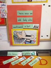 There was an old lady who swallowed a bat interactive chart I made for my classroom.