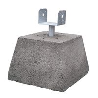 This product is used as a support for patios or for decking. The strap is a 4 In. wide U shape for the installation of a 4 In. x 4 In. wood pillar. Lowe's 8-in W x 12-in H x 8-in L Dobie Block Concrete Block in Gray | 62726