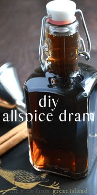 Homemade Allspice Dram is an essential ingredient in the best Fall cocktails, and now you can make this spiced liqueur yourself, right at home! #easy #recipe #liqueur #homemade #allspice #alcohol