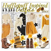 hufflepuff inspired outfits ♡ by the-slytherin-tip-girls on Polyvore featuring polyvore fashion style F Steven Alan Henleys Jack Wills Ollio Steve Madden Topshop Clips Camp Elope ASOS SHAN Again harrypotter tips Hufflepuff tipgirls