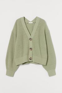 Rib-knit Cardigan - Light green - Ladies | H&M US 5