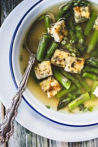 #Recipe: Asparagus Soup with Frittata Bites