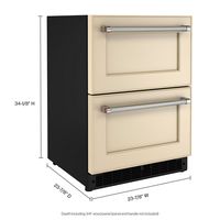 24" Panel-Ready Undercounter Double-Drawer Refrigerator Panel Ready KUDR204KPA | KitchenAid