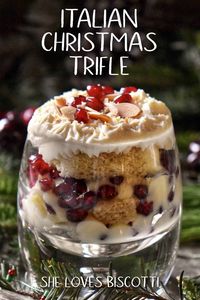 This Zuppa Inglese recipe is the perfect Italian Christmas Trifle. Pomegranate seeds add a splash of color and sweetness! #Italiantrifle