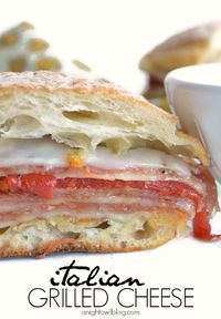 Italian Grilled Cheese Sandwich with gourmet Italian items from World Market at anightowlblog.com | #grilledcheese #recipes #worldmarket #gourmetgetaway