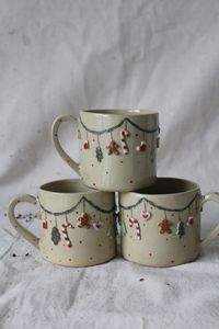 Handmade ceramic mug Christmas gift