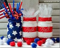 Stars & Stripes Mason Jars - Mason Jar Crafts Love