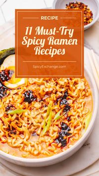 Spice up your next meal with these 11 unique and delicious spicy ramen recipes. Perfect for warming up and adding bold flavor!