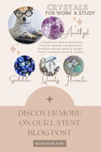 Need help with studies? Find out the best crystals to use. Organize your study space with crystals that help create an atmosphere of calm and focus. Your goals and path to achieving them will be crystal clear in no time!