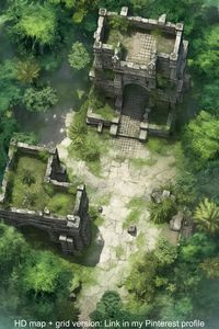 Discover ancient ruins battlemap for DnD adventures!