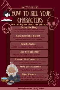 Master the art of crafting impactful character deaths with our expert tips! 💔✍️ Learn how to wield the power of loss to elevate your storytelling and create unforgettable moments. Explore #WritingTips #CharacterDeaths #PlotDevelopment #StoryCrafting #WritingAdvice #EmotionalWriting #Storytelling #CreativeWriting #AuthorTips #WritingCommunity. Pin now to take your narrative to the next level! 📌✨