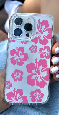 Designed for iPhone 14 Pro Max Case, Protective Shockproof Crystal Clear Phone Case with Aesthetic Designs for Girls Women, Slim Fit Phone Case for iPhone 14 Pro Max 6.7" (Hawaiian Flowers Print)