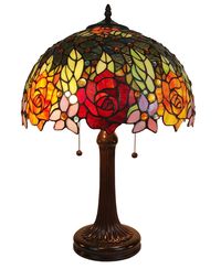 Handcrafted using the same techniques that were developed by Louis comfort tiffany in the early 1900s, this beautiful tiffany-style piece contains hand-cut pieces of stained glass, each wrapped in fine copper foil.