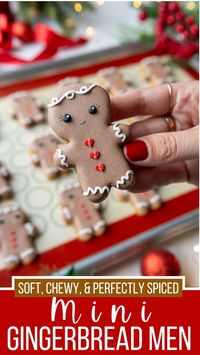 These adorably delicious gingerbread men sugar cookies bake up soft and chewy, are perfectly spiced, and are decorated with royal icing.