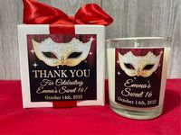 Gift Boxed Masquerade Mask Sweet 16 Candle Favors Sixteen - Etsy